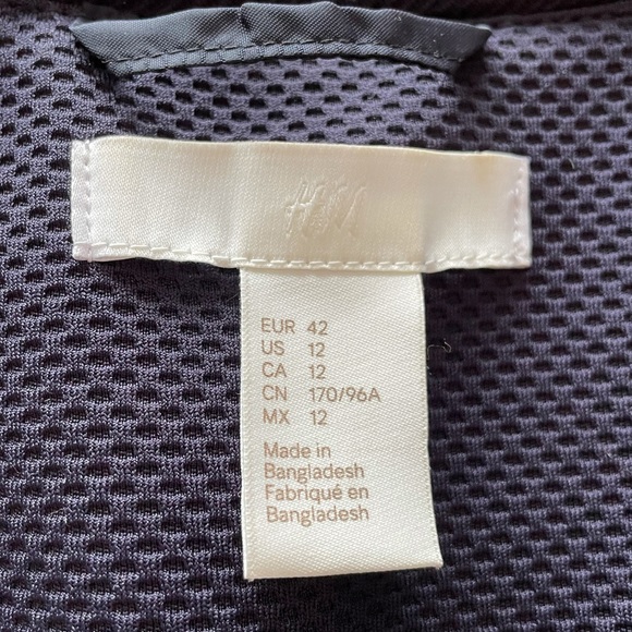 Navy H&M jacket, size 12 - Picture 2 of 4